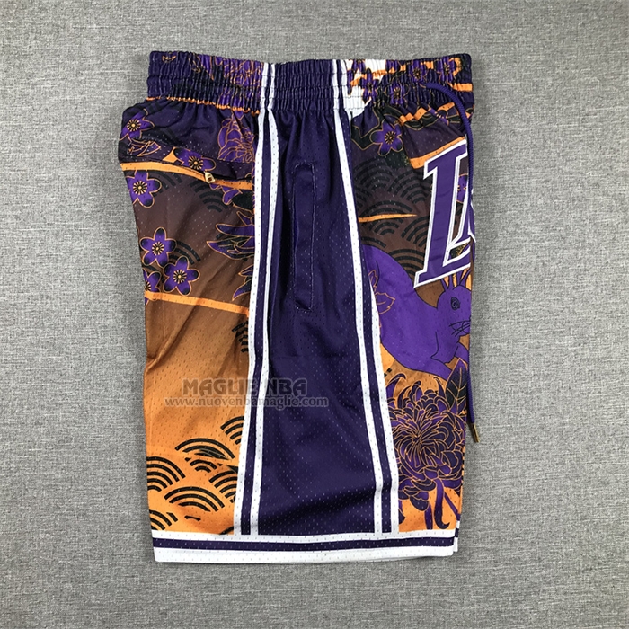 Pantaloncini
 Los Angeles Lakers Mitchell & Ness Just Don Lunar New Year Giallo
